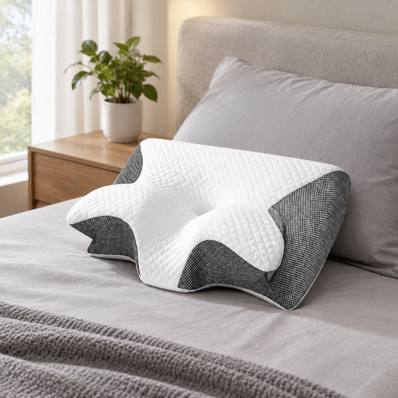 Memory Foam Orthopedic Pillow Neck Pain - Cuscino ortopedico in memory foam traspirante,